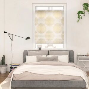 Lichtblick Original Plissee - Beige, 130cm, ohne Bohren, Boho-Design Lichtblick Original Plissee - Beige, 130cm, ohne Bohren, Boho-Design