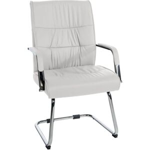 Chaise de Visiteur Sievert en Cuir Synthétique Blanc - Chaise de Visite - Publicité Chaise de Visiteur Sievert en Cuir Synthétique Blanc - Chaise de Visite - Publicité