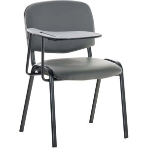 Chaise Ken avec Table Pliable - Siège en Simili Cuir Gris - Publicité Chaise Ken avec Table Pliable - Siège en Simili Cuir Gris - Publicité