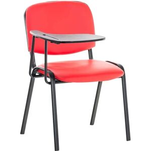 Sedia Ken con Tavolino Pieghevole - Sedia Moderna in Similpelle Rosso Sedia Ken con Tavolino Pieghevole - Sedia Moderna in Similpelle Rosso