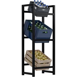 Étagère à boîtes de boissons en acier inoxydable - Supporte 2-6 boîtes - Noir - Publicité Étagère à boîtes de boissons en acier inoxydable - Supporte 2-6 boîtes - Noir - Publicité