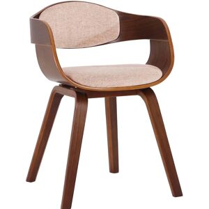 Homestoreking Kingston Chaise d'Invité - Tissu, Crème, Bois - Publicité Homestoreking Kingston Chaise d'Invité - Tissu, Crème, Bois - Publicité