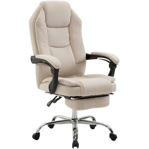 Chaise de bureau Castle CLP - Réglable et inclinable - Ergonomique - Crème Chaise de bureau Castle CLP - Réglable et inclinable - Ergonomique - Crème