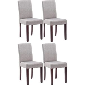 Sedie da pranzo Ina Imbottite - Set di 4, Grigio Chiaro Sedie da pranzo Ina Imbottite - Set di 4, Grigio Chiaro