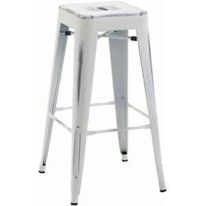 CLP Tabouret de Bar Style Industriel Blanc V2 - Produit Industriel CLP Tabouret de Bar Style Industriel Blanc V2 - Produit Industriel
