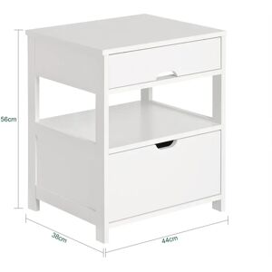 Comodino SoBuy FRG258-W - 2 cassetti - Tavolino da notte Comodino SoBuy FRG258-W - 2 cassetti - Tavolino da notte