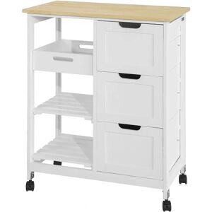 SoBuy FKW79-W Carrito de Cocina Blanco - Carro de almacenamiento SoBuy FKW79-W Carrito de Cocina Blanco - Carro de almacenamiento