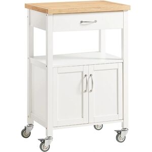 SoBuy White Kitchen Cart with Drawer - Kitchen Storage with Wheels SoBuy White Kitchen Cart with Drawer - Kitchen Storage with Wheels