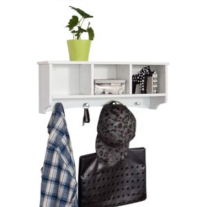 SoBuy Wall Shelf with Hooks - White - Wall Mounted Storage for Bathroom & Bedroom SoBuy Wall Shelf with Hooks - White - Wall Mounted Storage for Bathroom & Bedroom