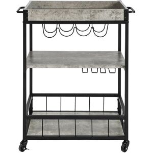 SoBuy FKW56-HG Food Service Cart - 3 Tiers Kitchen Trolley with Wine Rack SoBuy FKW56-HG Food Service Cart - 3 Tiers Kitchen Trolley with Wine Rack