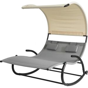 SoBuy Grey Sun Lounger - UV Shade, Steel Frame SoBuy Grey Sun Lounger - UV Shade, Steel Frame