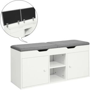 SoBuy FSR96-W Rangement à Chaussures avec Bancs - Banc à Chaussures, Blanc+Gris - Publicité SoBuy FSR96-W Rangement à Chaussures avec Bancs - Banc à Chaussures, Blanc+Gris - Publicité