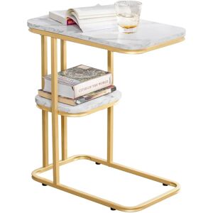 Sobuy FBT110-G Gold Modern Side Table with Marble Effect Sobuy FBT110-G Gold Modern Side Table with Marble Effect