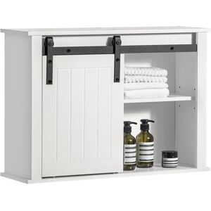 SoBuy BZR71-W White Wall Cabinet - Wall Mounted Storage SoBuy BZR71-W White Wall Cabinet - Wall Mounted Storage