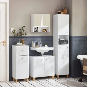SoBuy Bathroom Tall Storage Cabinet - White - Bathroom Tall Storage Cabinet SoBuy Bathroom Tall Storage Cabinet - White - Bathroom Tall Storage Cabinet