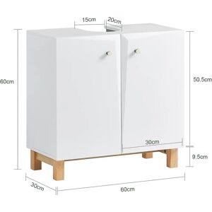 SoBuy BZR92-W White Bathroom Under Sink Storage Cabinet SoBuy BZR92-W White Bathroom Under Sink Storage Cabinet