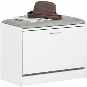 SoBuy Grey Hallway Shoe Bench with Flip-Drawer & Removable Cushion SoBuy Grey Hallway Shoe Bench with Flip-Drawer & Removable Cushion