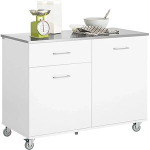 Chariot de Cuisine SoBuy FKW117-W Blanc - Cuisine et Rangement - Publicité Chariot de Cuisine SoBuy FKW117-W Blanc - Cuisine et Rangement - Publicité