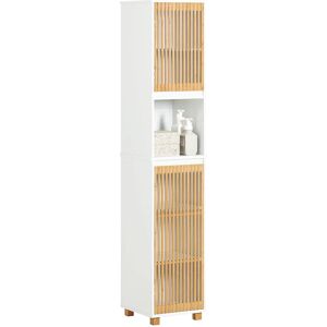 SoBuy BZR127-W Bambus Tür Hoher Stauraum Schrank - Stauraum Schrank SoBuy BZR127-W Bambus Tür Hoher Stauraum Schrank - Stauraum Schrank