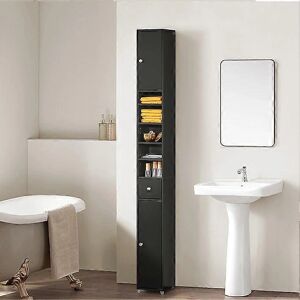 SoBuy BZR34-SCH Bathroom Tall Cabinet Storage Shelf Black SoBuy BZR34-SCH Bathroom Tall Cabinet Storage Shelf Black