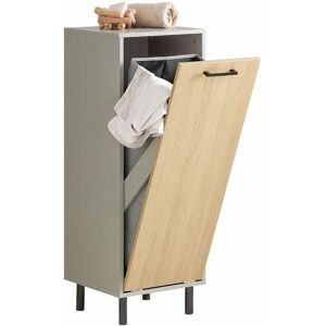 SoBuy Pyykkikaappi - 31,5x30x86cm - Luonnollinen+Harmaa SoBuy Pyykkikaappi - 31,5x30x86cm - Luonnollinen+Harmaa