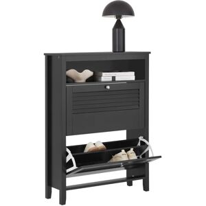 SoBuy Black Shoe Cabinet - Narrow Storage for Shoes SoBuy Black Shoe Cabinet - Narrow Storage for Shoes