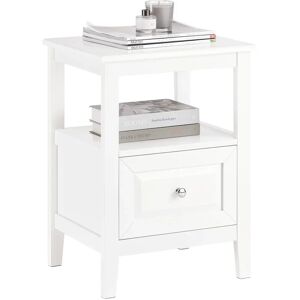 SoBuy White Bedside Table - Nightstand with Drawer & Shelf SoBuy White Bedside Table - Nightstand with Drawer & Shelf