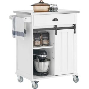 SoBuy White Kitchen Storage Trolley - Kitchen Cabinet SoBuy White Kitchen Storage Trolley - Kitchen Cabinet