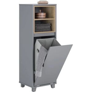 SoBuy Grey Laundry Cabinet - Space-saving Bathroom Storage SoBuy Grey Laundry Cabinet - Space-saving Bathroom Storage