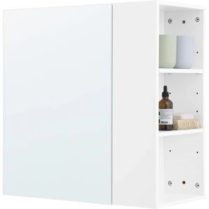 SoBuy White Bathroom Wall Mirror Cabinet with Shelves - Bathroom Storage SoBuy White Bathroom Wall Mirror Cabinet with Shelves - Bathroom Storage