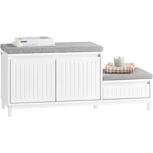 SoBuy White Shoe Storage Bench with 2 Seats - Shoe Cabinet SoBuy White Shoe Storage Bench with 2 Seats - Shoe Cabinet