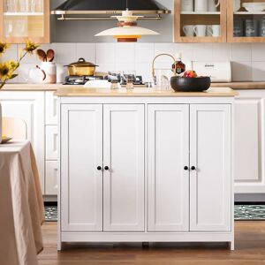 SoBuy Kitchen Island Storage Cabinet with Expandable Worktop - Kitchen Island SoBuy Kitchen Island Storage Cabinet with Expandable Worktop - Kitchen Island