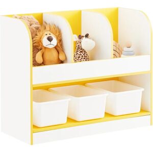 SoBuy Bibliothèque Enfant Jaune - Rangement avec 3 Boîtes en Plastique - Publicité SoBuy Bibliothèque Enfant Jaune - Rangement avec 3 Boîtes en Plastique - Publicité