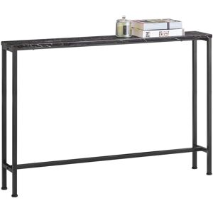 SoBuy Metal Hallway End Table - Black + Black Marble Effect SoBuy Metal Hallway End Table - Black + Black Marble Effect