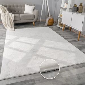 Paco Home - Alfombra de Pelo Largo - Diseño Moderno - Blanco Paco Home - Alfombra de Pelo Largo - Diseño Moderno - Blanco