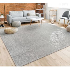 Alfombra Plateada Paco Home - Moderna de Pelo Corto Alfombra Plateada Paco Home - Moderna de Pelo Corto