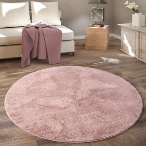 Paco Home - Tappeto Rotondo - Pelliccia Finta, ø 80 cm, Rosa Paco Home - Tappeto Rotondo - Pelliccia Finta, ø 80 cm, Rosa