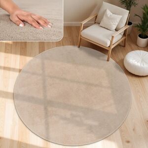 Alfombra Beige Paco Home - Sala de estar - Ø 160 cm Alfombra Beige Paco Home - Sala de estar - Ø 160 cm