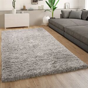 PACO HOME Alfombra gris de pelo largo y shaggy - Alfombra PACO HOME Alfombra gris de pelo largo y shaggy - Alfombra