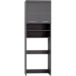 Vaskemaskin-skap Amanda - Moderne MDF, høyglans grå - Badoppbevaring Vaskemaskin-skap Amanda - Moderne MDF, høyglans grå - Badoppbevaring