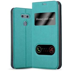Cadorabo Türkis Mint LG G6 Handyhülle mit Doppel-Fenster Cadorabo Türkis Mint LG G6 Handyhülle mit Doppel-Fenster