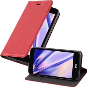 Cadorabo LG K4 2017 Hülle - Schutz mit Ständer & Kartenfach - Rot Cadorabo LG K4 2017 Hülle - Schutz mit Ständer & Kartenfach - Rot