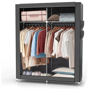 Armoire Pliable Intirilife - 108x170x45 cm Gris Ardoise - Publicité Armoire Pliable Intirilife - 108x170x45 cm Gris Ardoise - Publicité