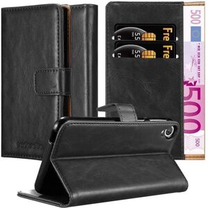 Cadorabo HTC Desire 820 Schutzhülle - Glänzende Oberfläche und Ständer - Graphit Schwarz Cadorabo HTC Desire 820 Schutzhülle - Glänzende Oberfläche und Ständer - Graphit Schwarz