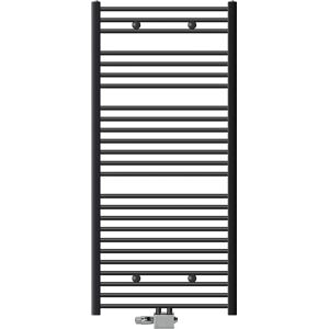 Radiador de baño Luxebath 750x1500mm Antracita con termostato - Conexión central Radiador de baño Luxebath 750x1500mm Antracita con termostato - Conexión central