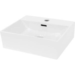 ECD Germany Rechteckiges Keramik-Waschbecken - 415x360x130 mm - Modernes Design ECD Germany Rechteckiges Keramik-Waschbecken - 415x360x130 mm - Modernes Design