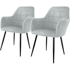 Chaises de salle à manger en velours ECD Germany - Lot de 2 - Publicité Chaises de salle à manger en velours ECD Germany - Lot de 2 - Publicité