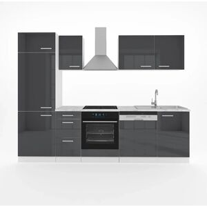 Vicco Muebles de Cocina - Antracita Brillo Intenso/Blanco, 270cm Vicco Muebles de Cocina - Antracita Brillo Intenso/Blanco, 270cm