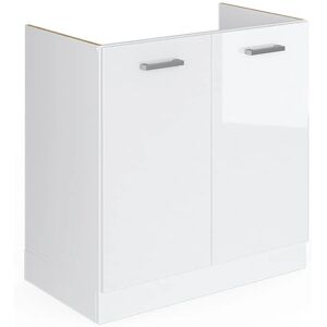 Vicco - Mobile sotto lavello bianco lucido 80cm - Mobili cucina Vicco - Mobile sotto lavello bianco lucido 80cm - Mobili cucina
