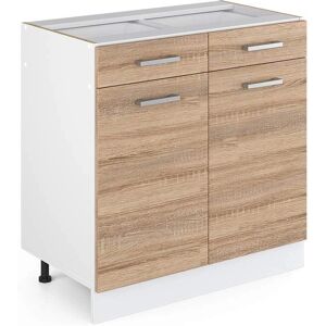 Base cucina Vicco R-Line 80cm Sonoma/Bianco - Mobile da Cucina Base cucina Vicco R-Line 80cm Sonoma/Bianco - Mobile da Cucina